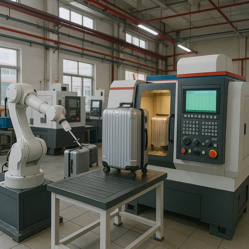 Modern Luggage Manufacturing Facility